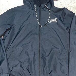 Vans Black Hooded Windbreaker with Contrast Logo